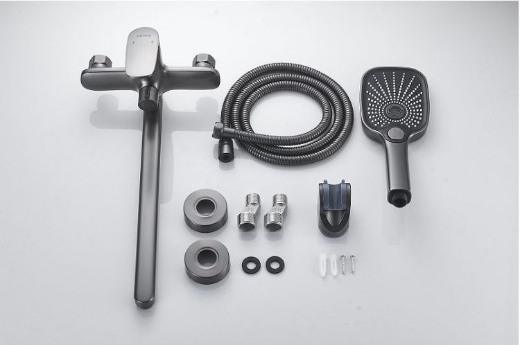 Смеситель для ванны Shevanik S8522T универсальный цвет Оружейная сталь Смеситель для ванны Shevanik S8522T универсальный цвет Оружейная сталь