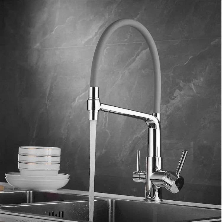 Смеситель для кухни Rose R658 цвет Хром Серый Смеситель для кухни Rose R658 цвет Хром Серый