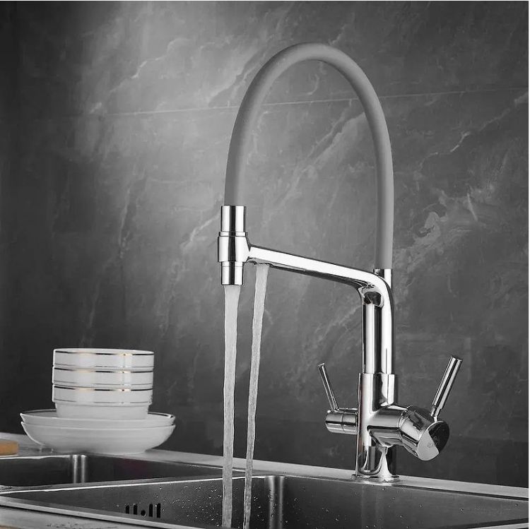 Смеситель для кухни Rose R658 цвет Хром Серый Смеситель для кухни Rose R658 цвет Хром Серый