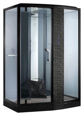 Душевая кабина Orans SR-89102RS черная, с баней Душевая кабина Orans SR-89102RS черная, с баней