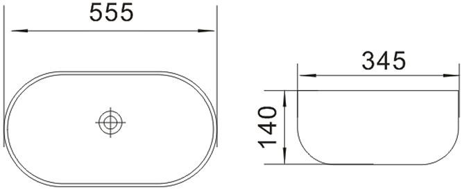 Раковина-чаша Oliveeka 55 9025 цвет Белый глянец
