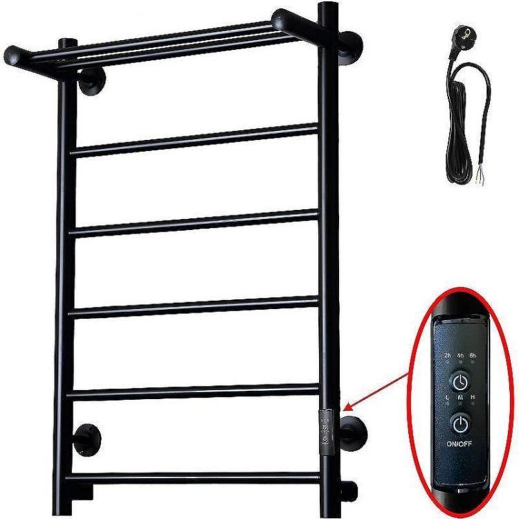 Электрический полотенцесушитель Тругор Аспект ПЭК 1П СП 80x50 с полкой Черный