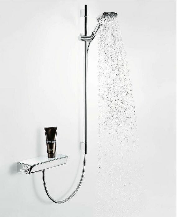 Смеситель для душа Hansgrohe Ecostat Select 13161400 с термостатом Хром Белый