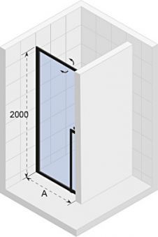 Душевая дверь RIHO SZ LUCID GD101 900 x 2000 WHITE L/R, GD109W000