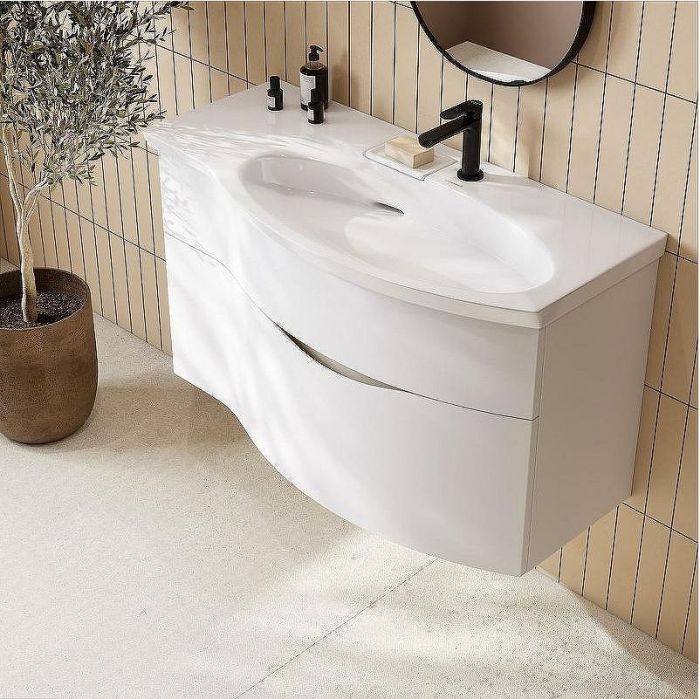 Раковина Kerama Marazzi Riva 100 R RV.wb.100Rh Белая глянцевая