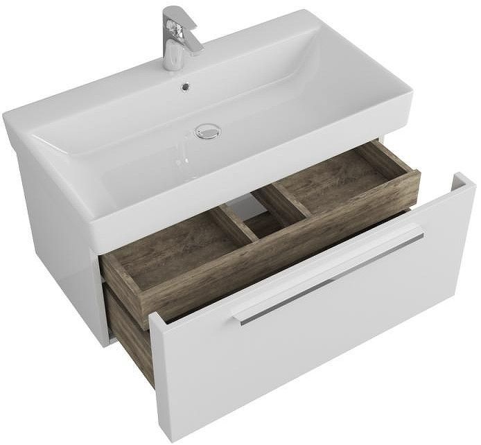 Тумба под раковину Owl 1975 Ragnar 85 OW020100 подвесная Белая