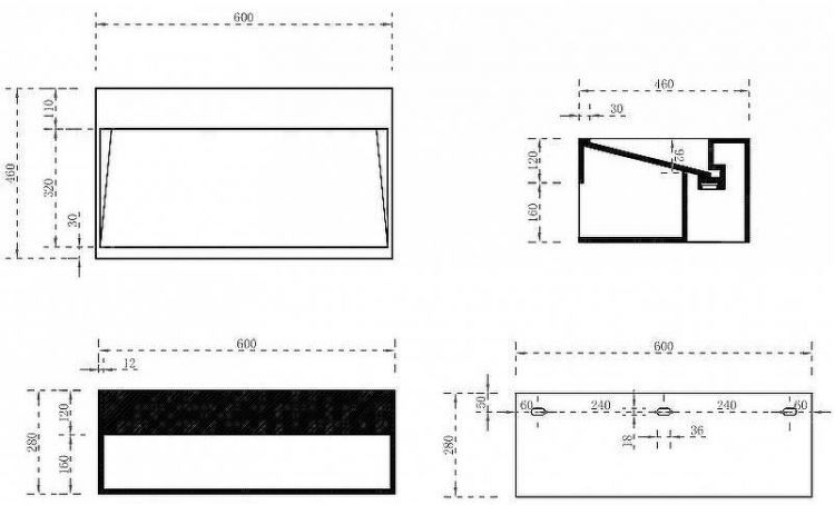 Раковина Abber Stein 60 AS2645-0.6 Белая матовая