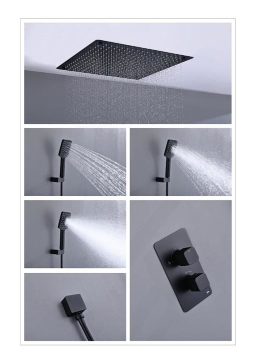 Душевая система встроенная с термостатом Timo Petruma SX-5029/03SM черный Душевая система встроенная с термостатом Timo Petruma SX-5029/03SM черный