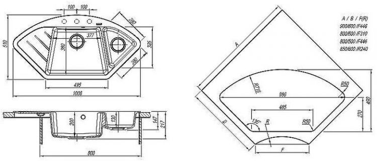 Кухонная мойка Florentina Веста-1005 20.285.E1005.306 Капучино