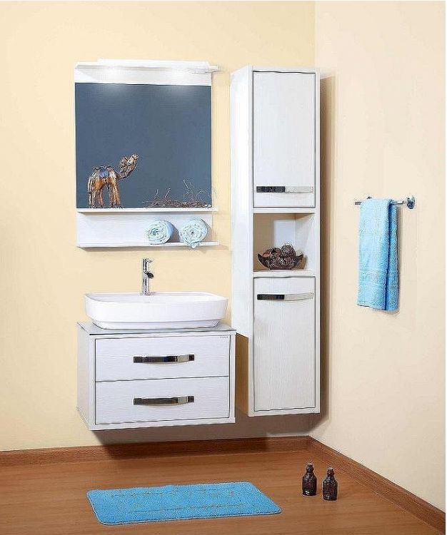 Зеркало Бриклаер Чили 70 4627125414947 с подсветкой Светлая лиственница