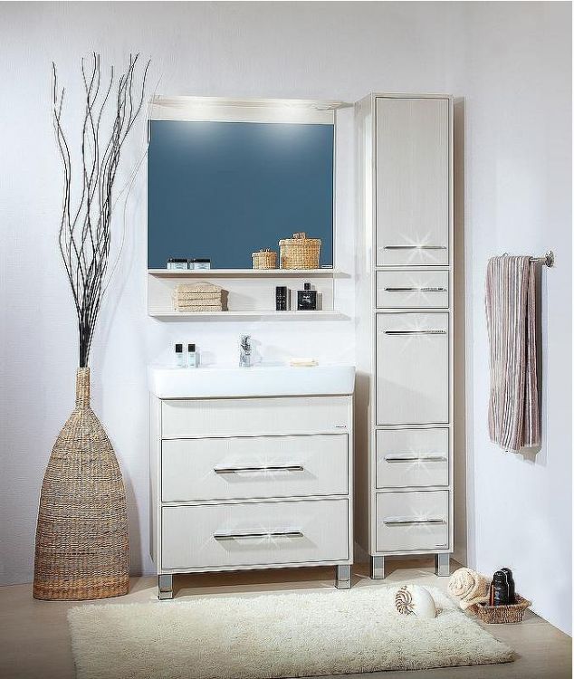 Зеркало Бриклаер Чили 70 4627125414947 с подсветкой Светлая лиственница