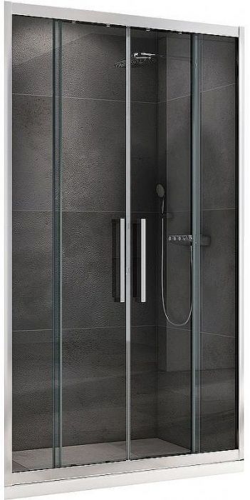 Душевая дверь Abber Schwarzer Diamant 140 AG33140H профиль Хром стекло прозрачное