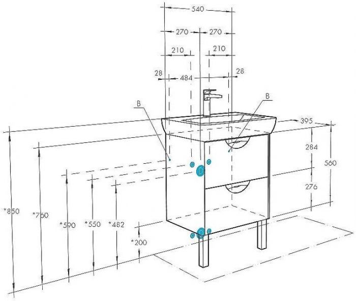 Тумба под раковину Aquaton Сильва 60 1A211801SIW50 Дуб макиато