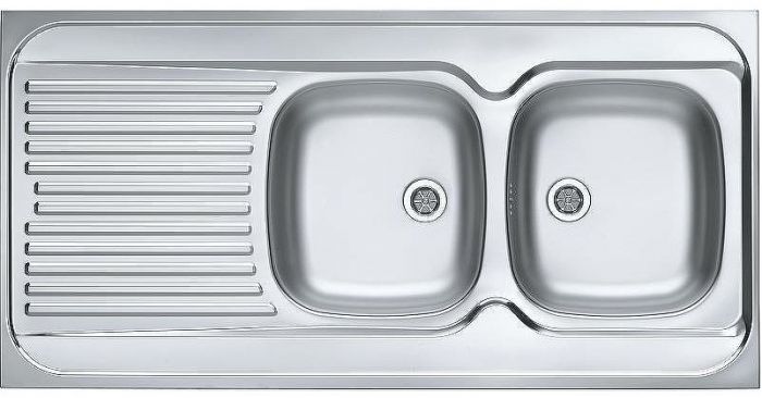 Кухонная мойка Alveus Classic 100 NAT-60 1200x600 R 1009085 Натуральная сталь