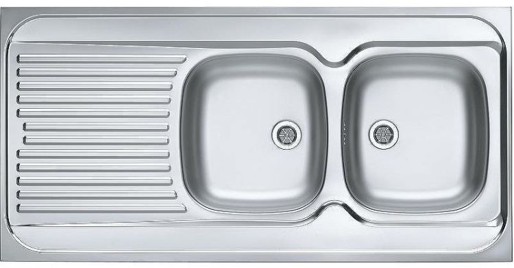 Кухонная мойка Alveus Classic 100 NAT-60 1200x600 R 1009085 Натуральная сталь