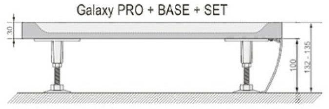 Панель для душевого поддона Ravak Gigant Pro 120х90 XA83GP71010BM Черная матовая