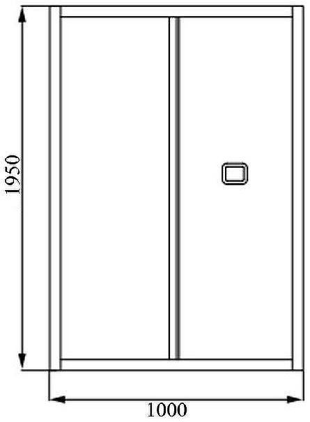 Душевая дверь Ceruttispa Bella 100 D101B профиль Черный стекло прозрачное