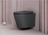 Подвесной унитаз CERAMICANOVA Balearica Rimless (цвет Темный Антрацит Матовый) CN6000MDH