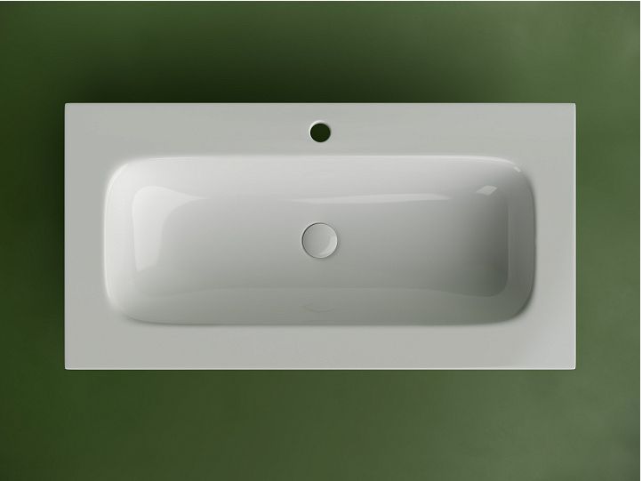 Раковина накладная мебельная CERAMICANOVA Grace прямоугольная, с отверстием под смеситель, цвет белый, CN7019 Раковина накладная мебельная CERAMICANOVA Grace прямоугольная, с отверстием под смеситель, цвет белый, CN7019