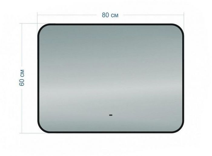 Зеркало Maretti Florenza 80 FL148060P14EL с подсветкой цвет Черный с бесконтактным выключателем