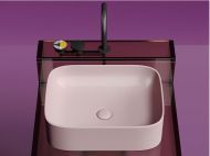 Умывальник CERAMICANOVA Element чаша накладная прямоугольная (цвет Розовый Матовый) CN6052MP