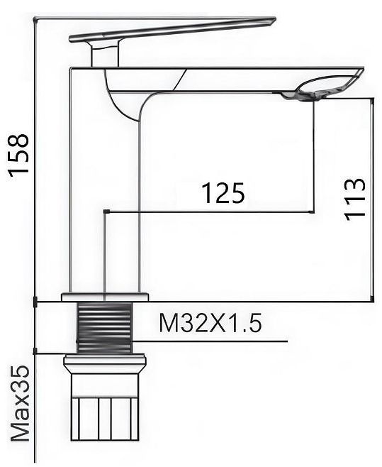 Смеситель для раковины Maretti Campanella CP32RF847 цвет Золото-сатин