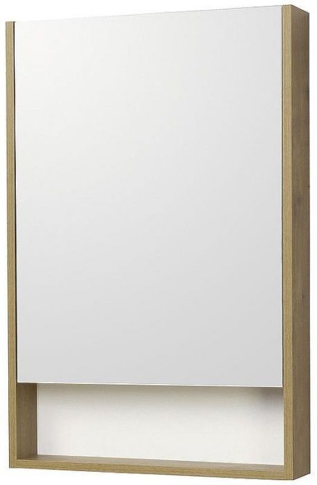 Зеркальный шкаф Aquaton Сканди 55 1A252102SDZ90 Белый Дуб рустикальный