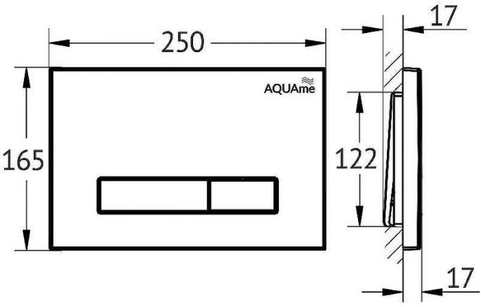 Клавиша смыва AQUAme AQM4103S Сатин