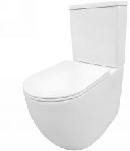 Унитаз компакт CeramaLux TR2176 Белый глянцевый с бачком и сиденьем Микролифт