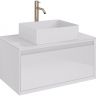 Тумба под раковину Dreja Insight 80 99.9200 подвесная Белый глянец