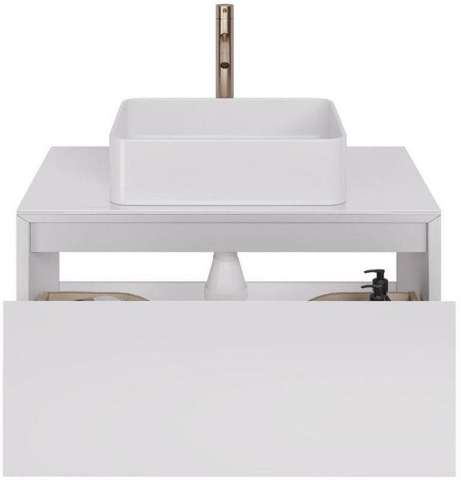 Тумба под раковину Dreja Insight 80 99.9200 подвесная Белый глянец