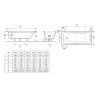 Схема ванны Jacob Delafon Odeon Up 180x90 E6058-00