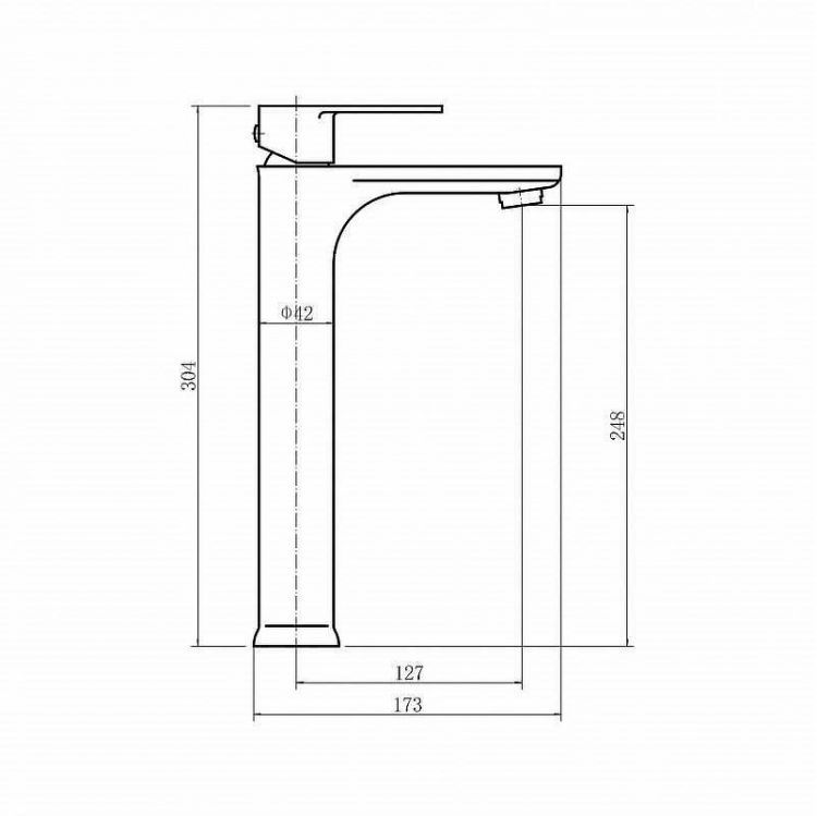 Смеситель для раковины Fashun A51219-17 цвет Графит Смеситель для раковины Fashun A51219-17 цвет Графит