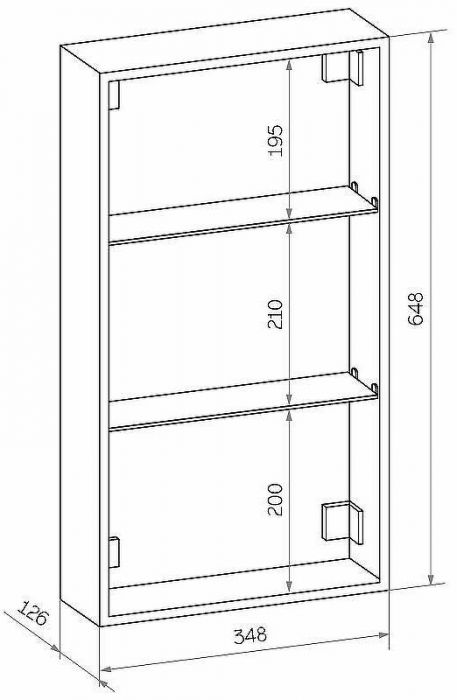 Зеркальный шкаф Континент Mirror Box black Led 35 R МВК054 с подсветкой Черный