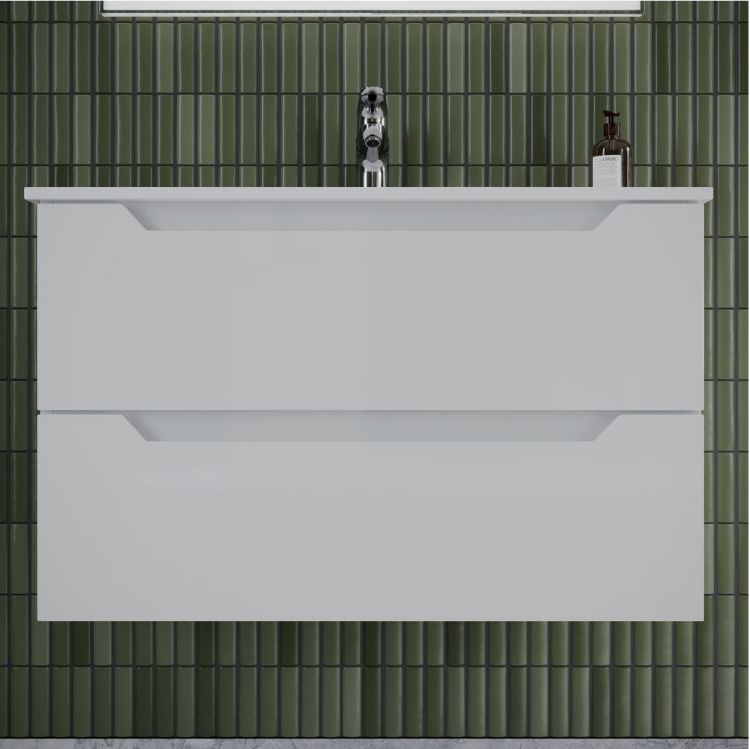 Тумба подвесная SANCOS под раковину Norma 2.0, белый глянец 790х450х500, NR2.080W