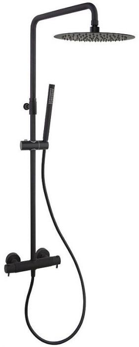 Душевая система Ramonsoler Odisea 395401RM300NM с термостатом Черная матовая