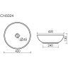 Умывальник чаша SANCOS накладная круглая Element 420x420x130мм, CN5024