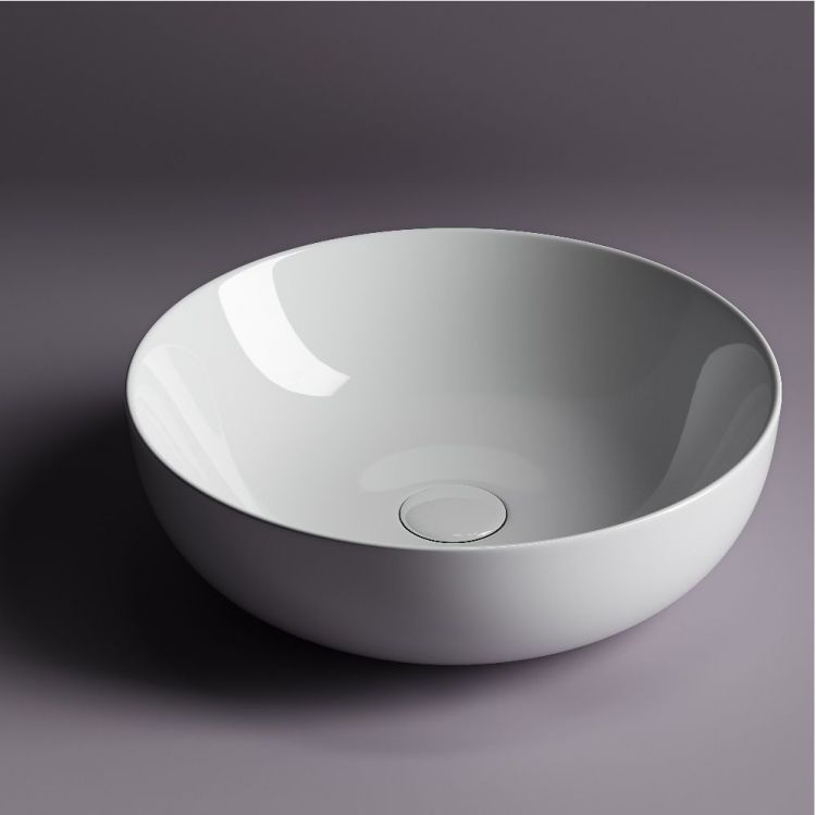 Умывальник чаша SANCOS накладная круглая Element 420x420x130мм, CN5024