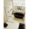 Душевая перегородка Maybah Glass MGD-732-3у 890x1950 в узком профиле Золото стекло прозрачное
