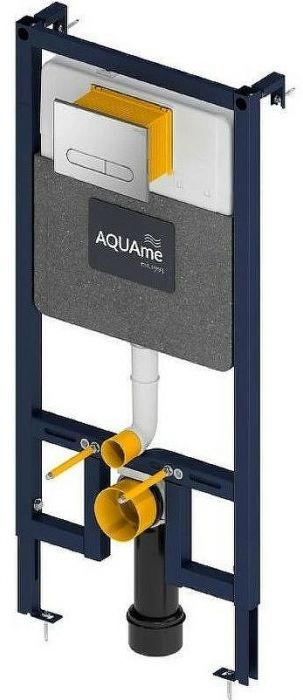 Инсталляция AQUAme AQM4001CR для унитаза с клавишей смыва Хром глянцевый
