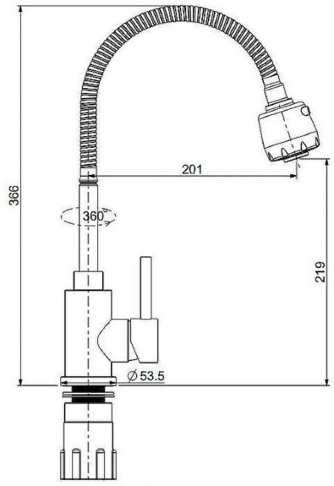 Смеситель для кухни Splenka S201.47.05 Сатин