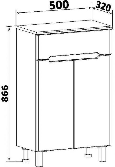 Тумба Runo Парма 50 00-00001050 Белая