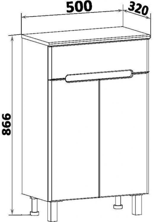 Тумба Runo Парма 50 00-00001050 Белая