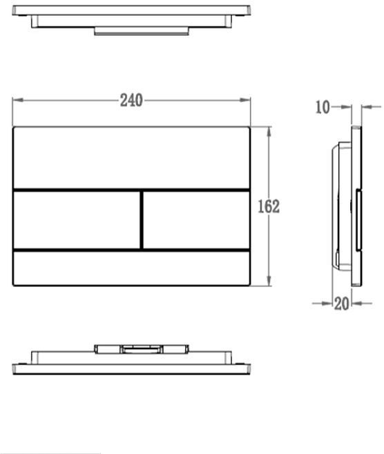 Клавиша смыва Wonzon & Woghand WW-IB235-CR цвет Хром