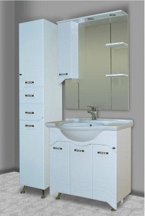 Шкаф пенал Bellezza Дрея 35 4621304710011 Белый