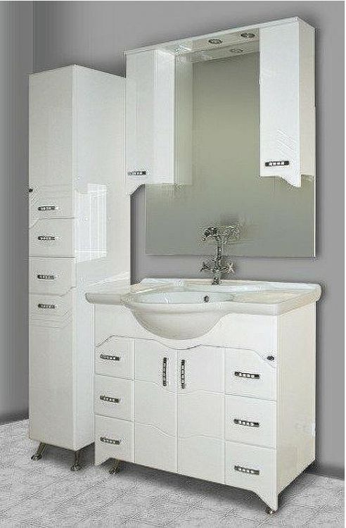 Шкаф пенал Bellezza Дрея 35 4621304710011 Белый