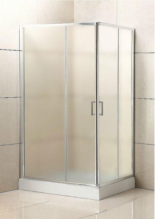 Душевой уголок BelBagno Uno 100х80 UNO-195-AH-2-100/80-P-Cr профиль Хром стекло рифленое