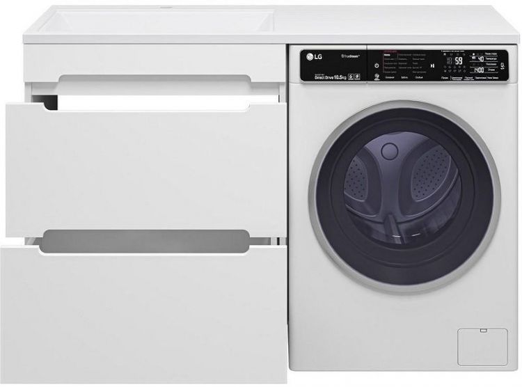 Тумба под раковину Misty Байкал 130 Э-Бай06070-022Я Белая