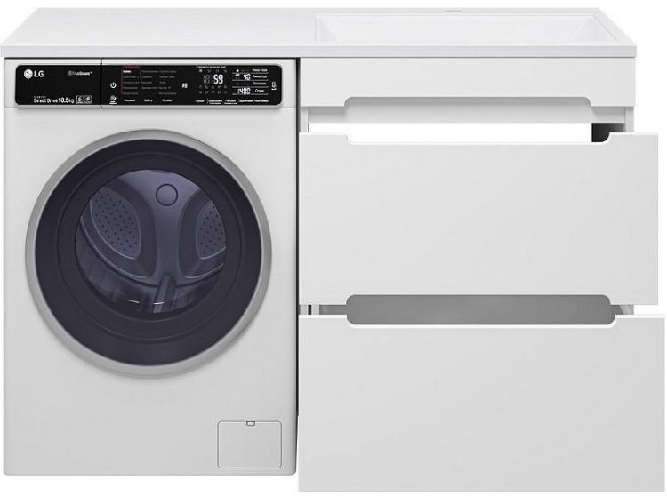 Тумба под раковину Misty Байкал 130 Э-Бай06070-022Я Белая