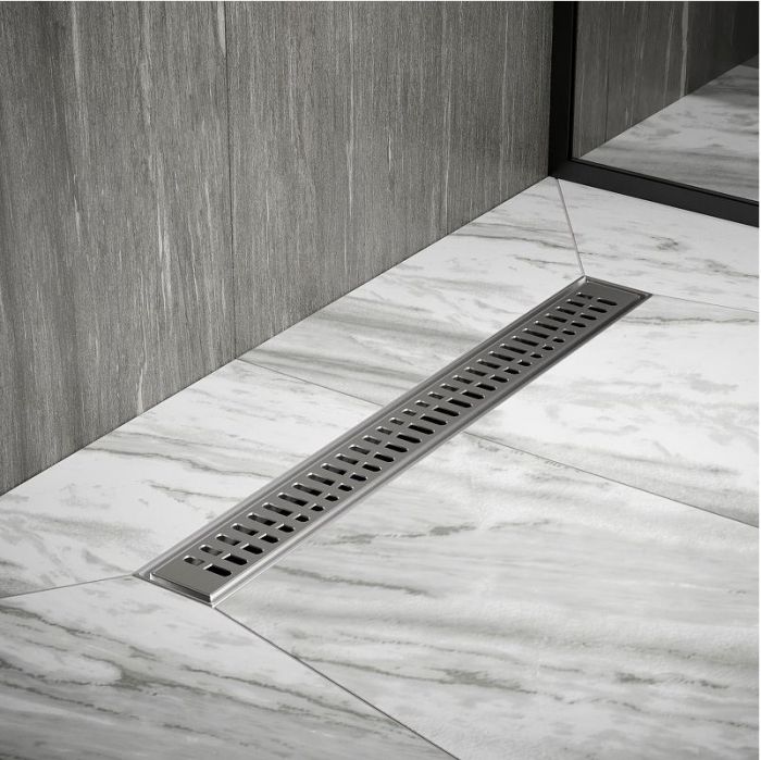 Душевой лоток Ростовская Мануфактура Сантехники РМС ТЛ-03-60х7 с решеткой Нержавеющая сталь